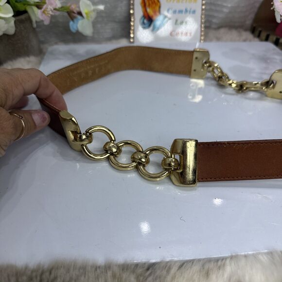 (H) VTG Express Compagnie Internationale beltmade of genuine camel leather, Sz M main image 8
